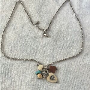 Brighton Silver Necklace with Pendant Cluster and Delicate Chain